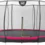 EXIT Silhouette Bodentrampolin D366cm mit Sicherheitsnetz in Rosa.
