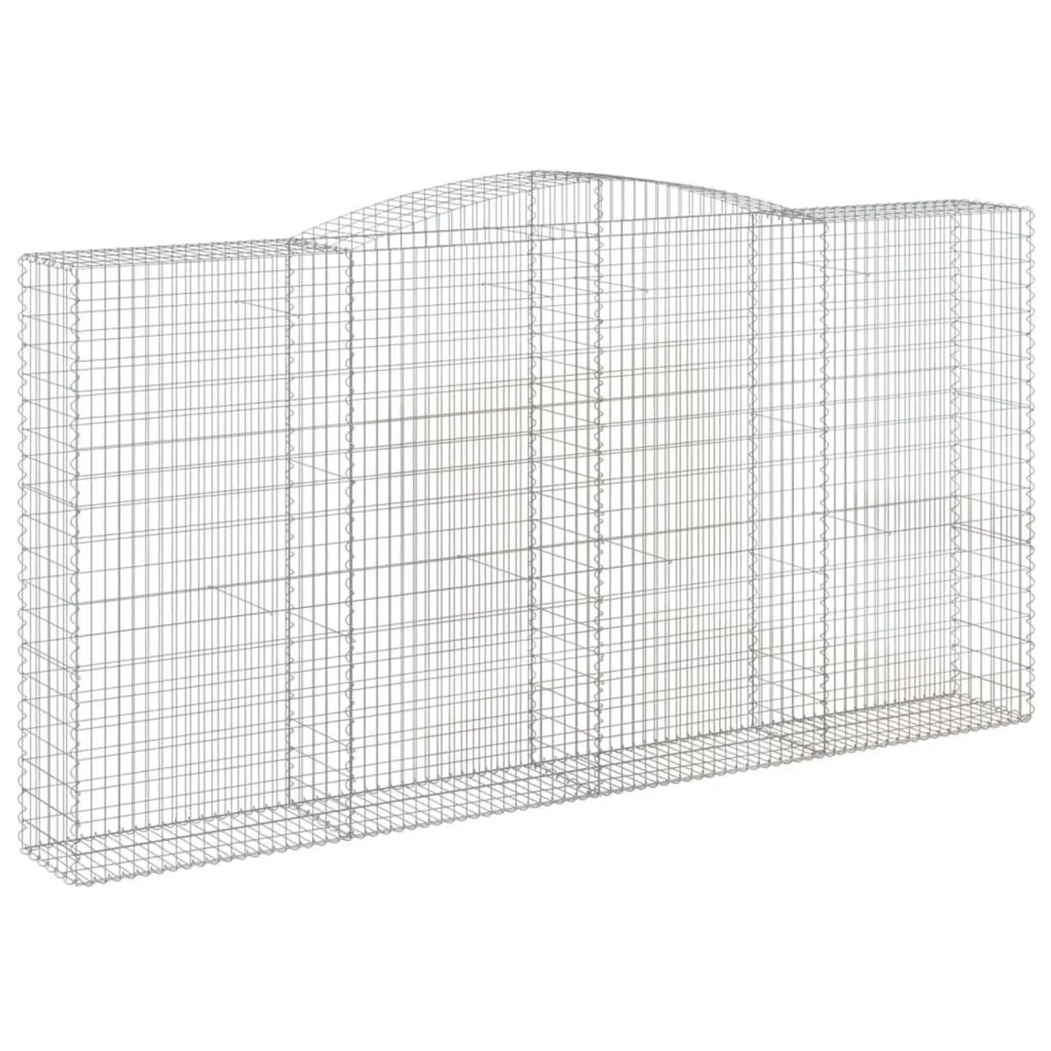 vidaXL Gabionen mit Hochbogen 8 Stk 400x50x200/220cm Verzinktes Eisen 3147067