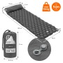 Graue ECD Germany Camping Isomatte, 185x62x15 cm, aus Nylon mit Packtasche.