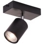 Schwarzer LED-Deckenstrahler Taio, 1-flammig, schwenkbar, für flexible Beleuchtung.
