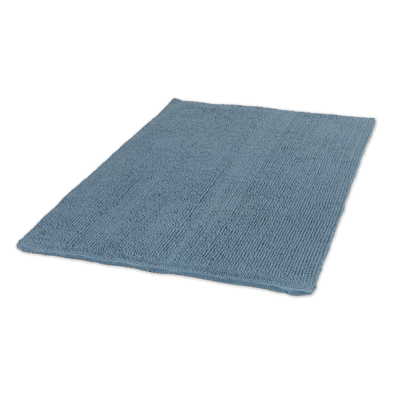 Hellblauer Schöner Wohnen Badteppich Bahamas, 60x90 cm, uni, Baumwolle.