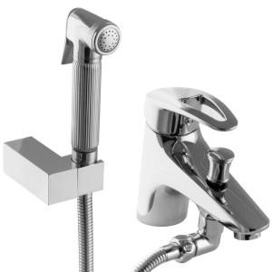 PaulGurkes Bidetarmatur Aufputz Intimdusche Bidetbrause Spraybrause Chrom