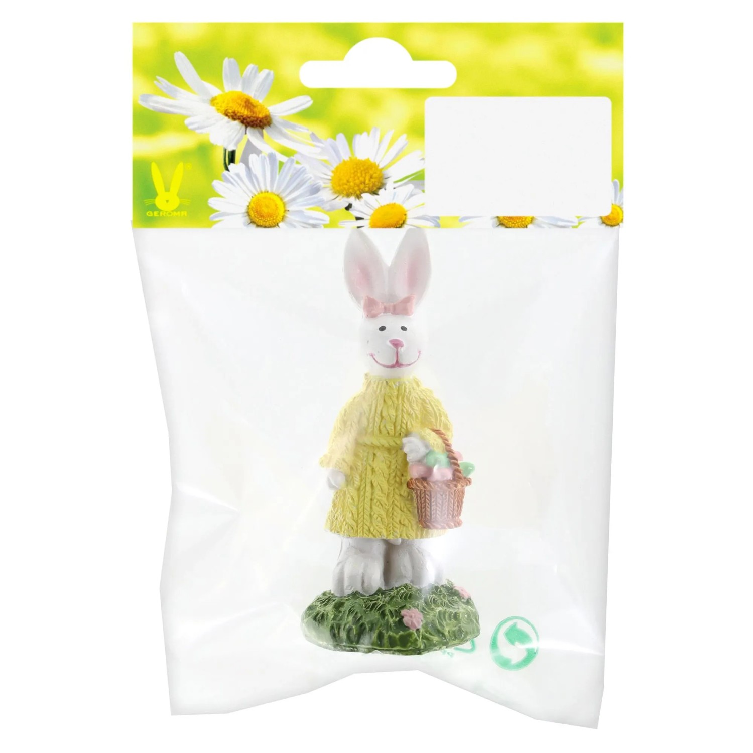 Osterdeko Hase aus Polyresin 8 cm Gelb