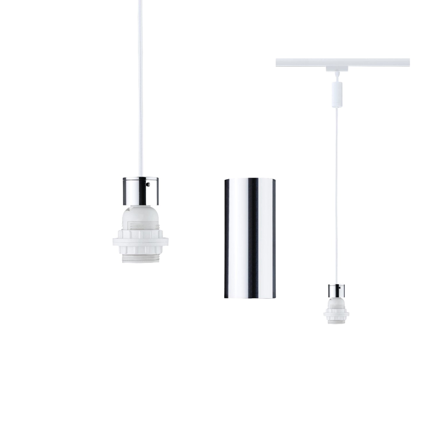 Paulmann Pendelleuchte 2Easy URail Signalweiß 150 cm x 5,8 cm günstig online kaufen