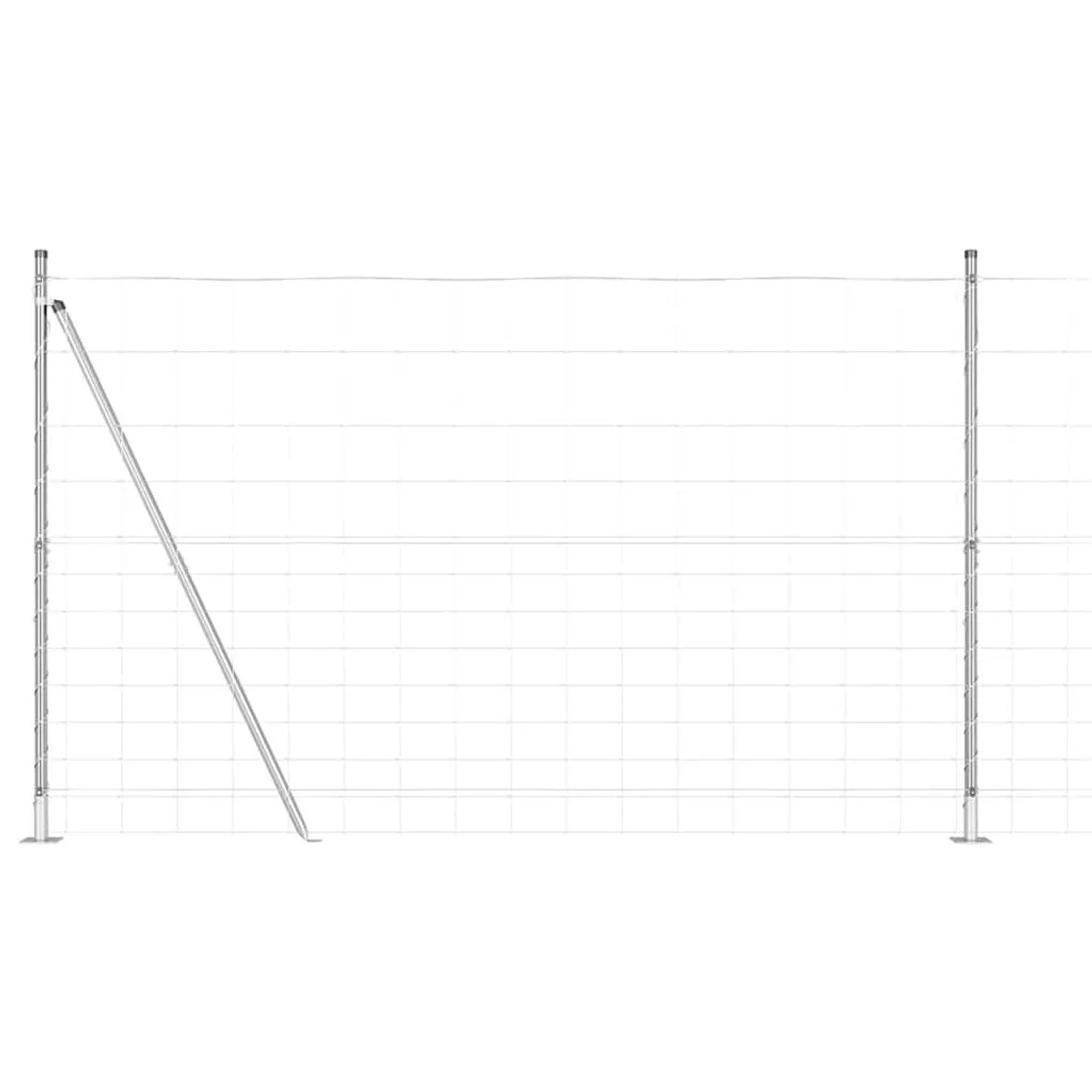 vidaXL Zaunpfosten Galvanisiert 50 x 1,5 m Stahl 3351546 günstig online kaufen