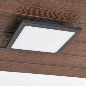 Lucande LED Deckenleuchten Mabella 9619105 Modern in Schwarz aus Aluminium 1-flammig
