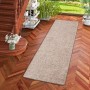 Snapstyle Teppichläufer Mona in Taupe, 100x300 cm, Hochflor Velours für Wohnbereich.