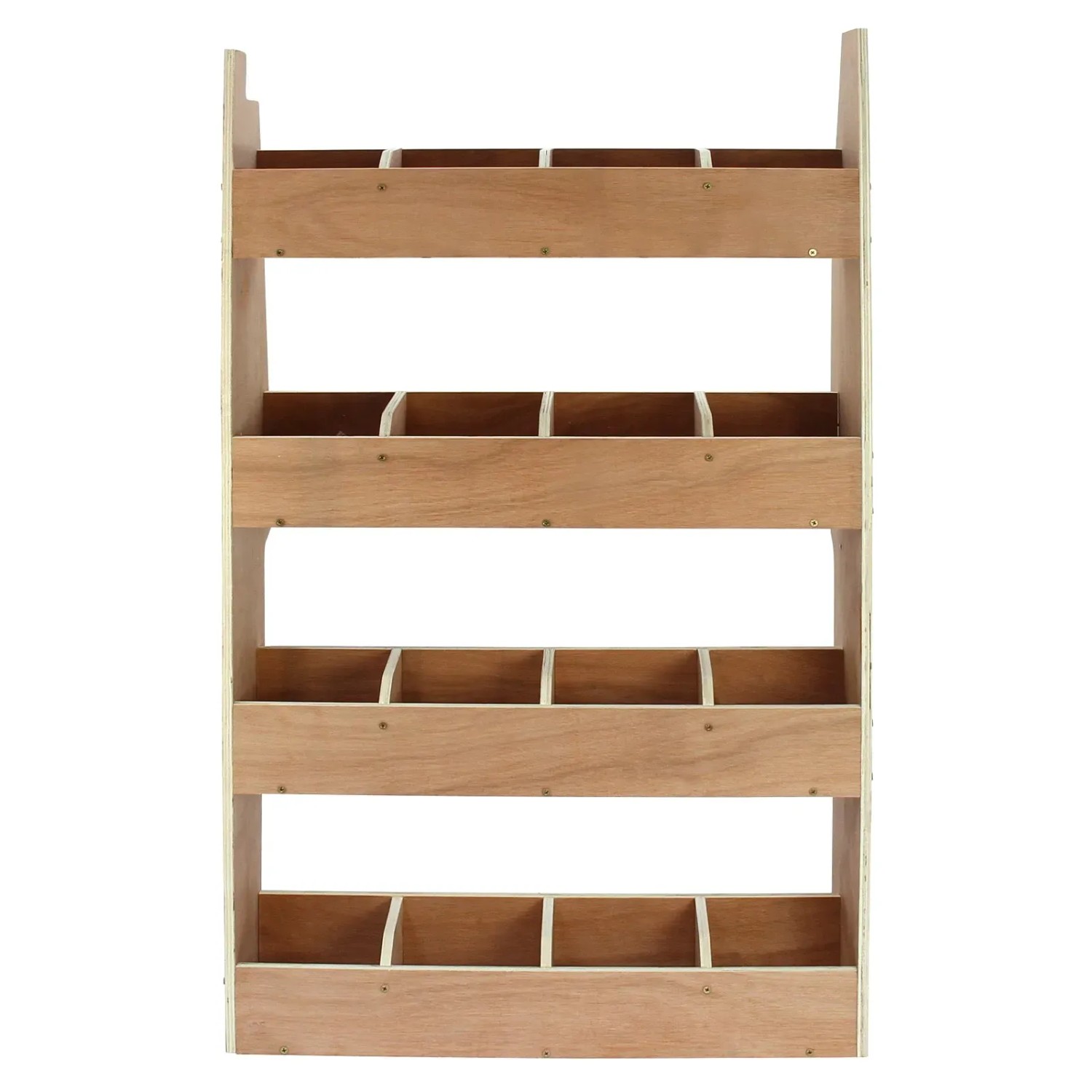 Monster Racking Peugeot Partner II Regaleinheit aus Holz mit 4 Regalen und je 4 Fächern für Autozubehör.