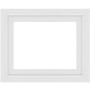 Weißes Kunststofffenster 50x50 cm mit 3-fach Verglasung für Wohnräume. Hohe Wärmedämmung und Einbruchschutz.