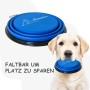 Blauer Petsation Faltbarer Reisenapf für Hunde, platzsparend und leicht zu transportieren.