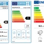 Energieeffizienzlabel für Respekta Einbauküchengeräte: Herd A, Dunstabzugshaube B, Geschirrspüler E.