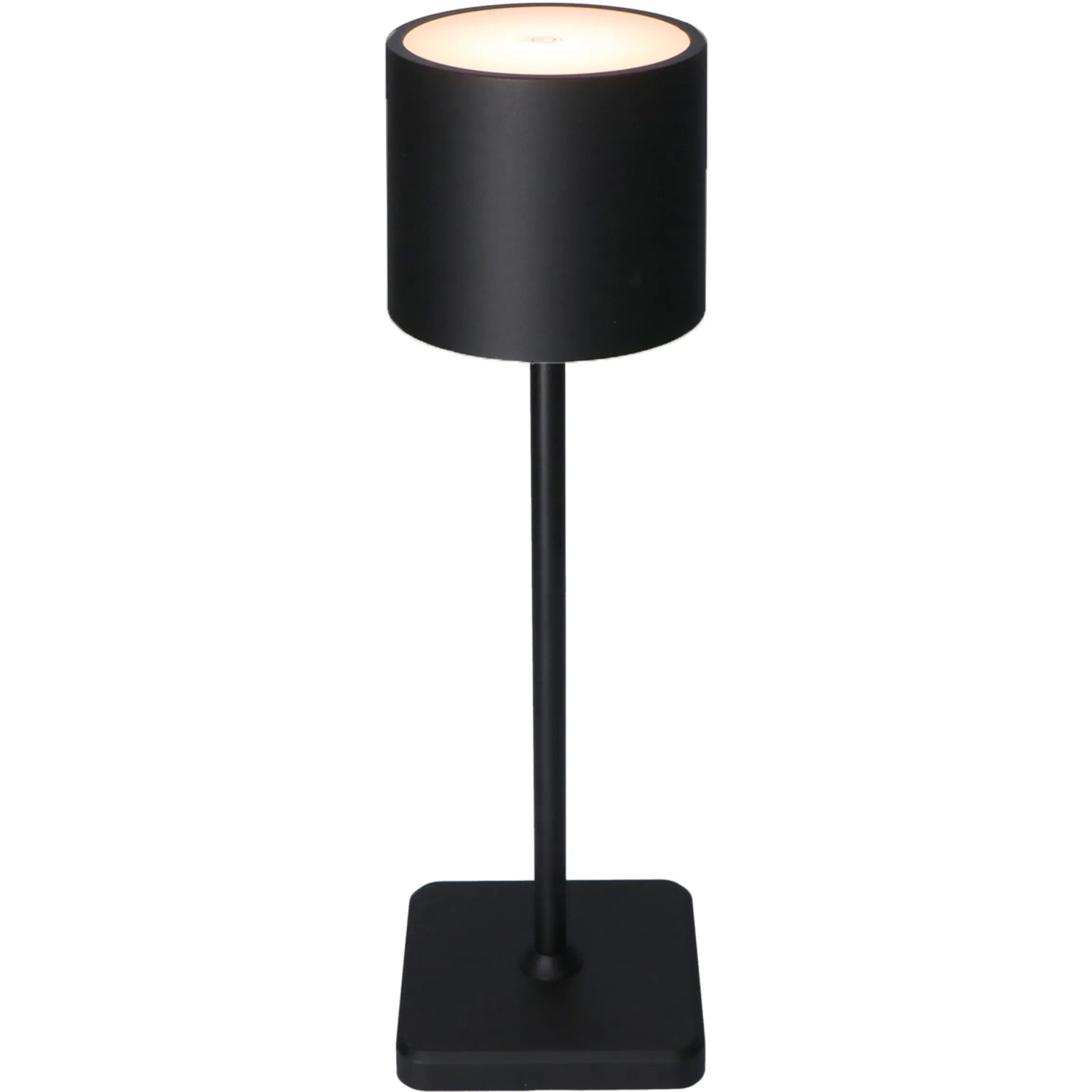 Schwarze, dimmbare LED Tischleuchte für Innen & Außen, CCT, kabellos.