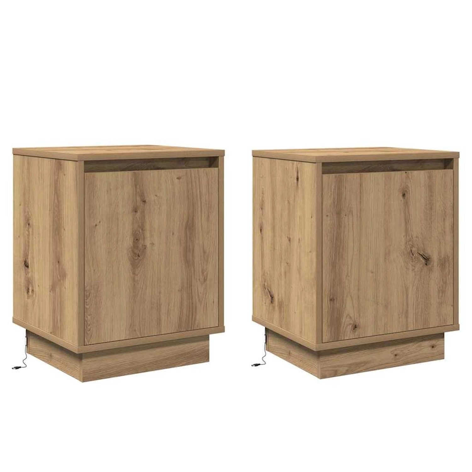 vidaXL Nachttisch 2 Stk Artisan-Eiche 39 x 34,5 x 50 cm Holzwerkstoff 86960 günstig online kaufen