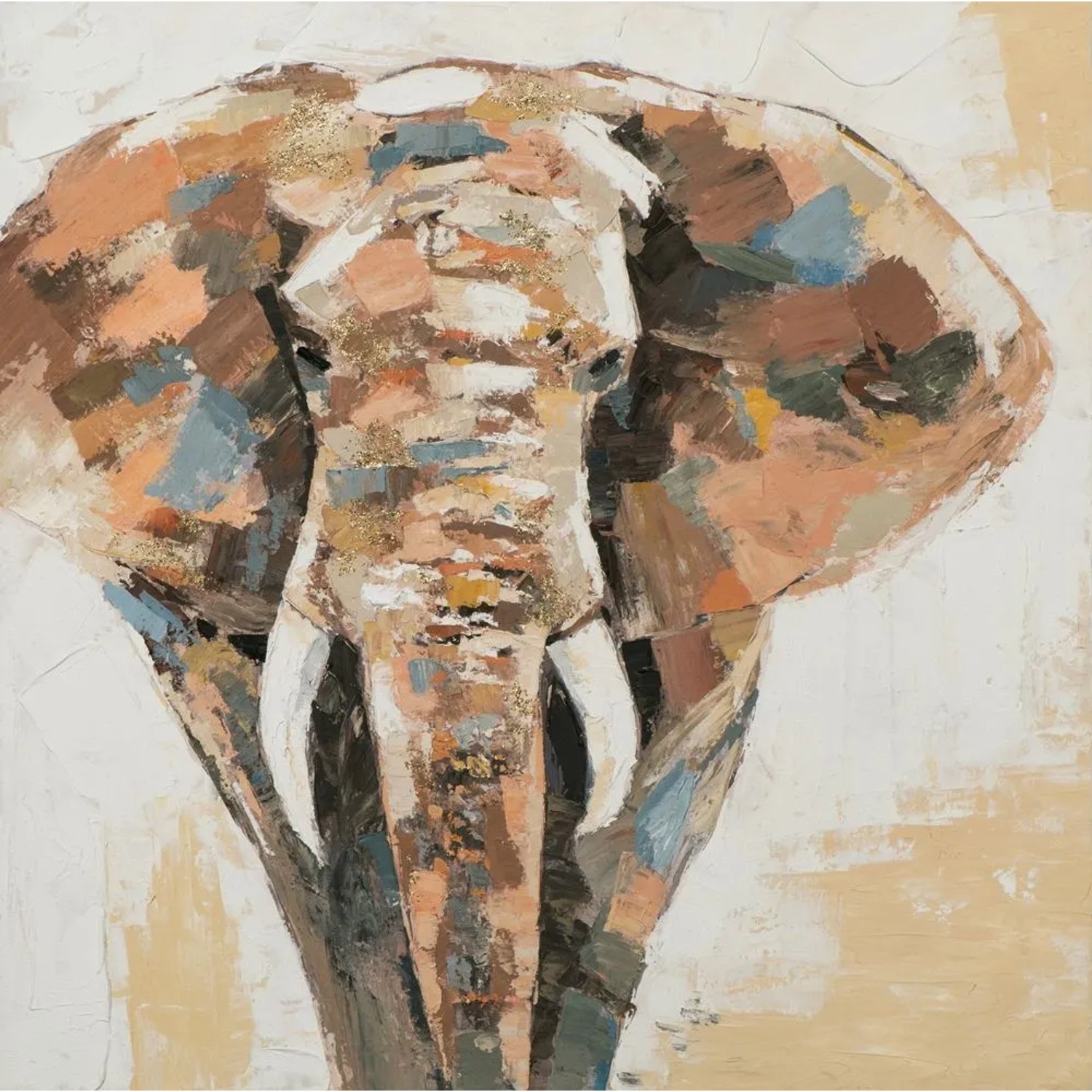 Art Universe Leinwandbild Imposanter Elefant 90 x 90 cm