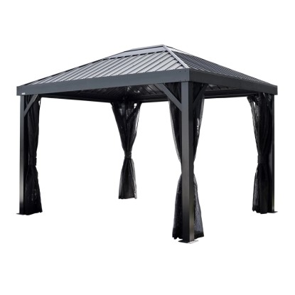 Sojag Pavillon Kiruna 1012 Anthrazit 299,3 cm x 364,3 cm x 297,6 cm