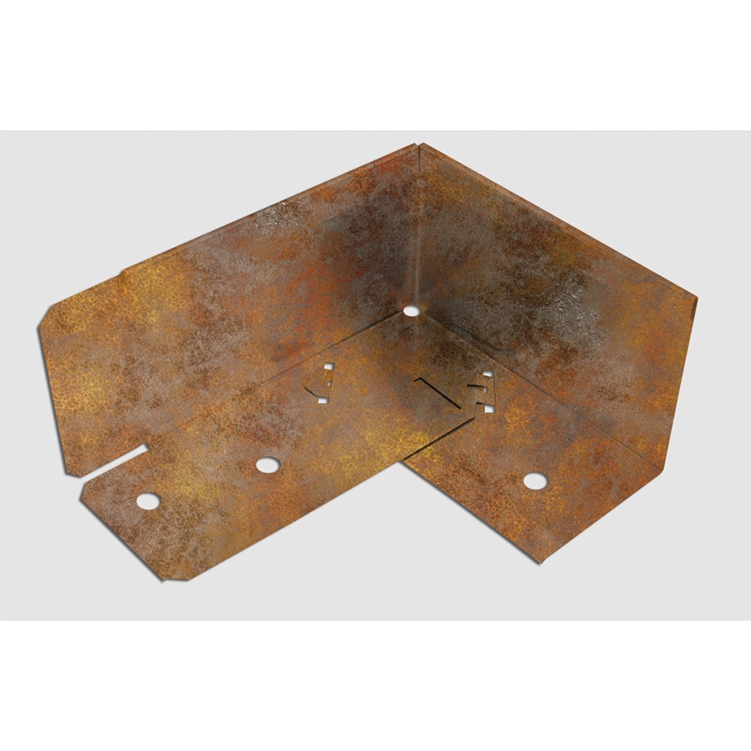 L-Rasenkante Ecke Blank-Heavy Rost-Braun Schwarzst. 1,5 mm L 32 x H 5 cm