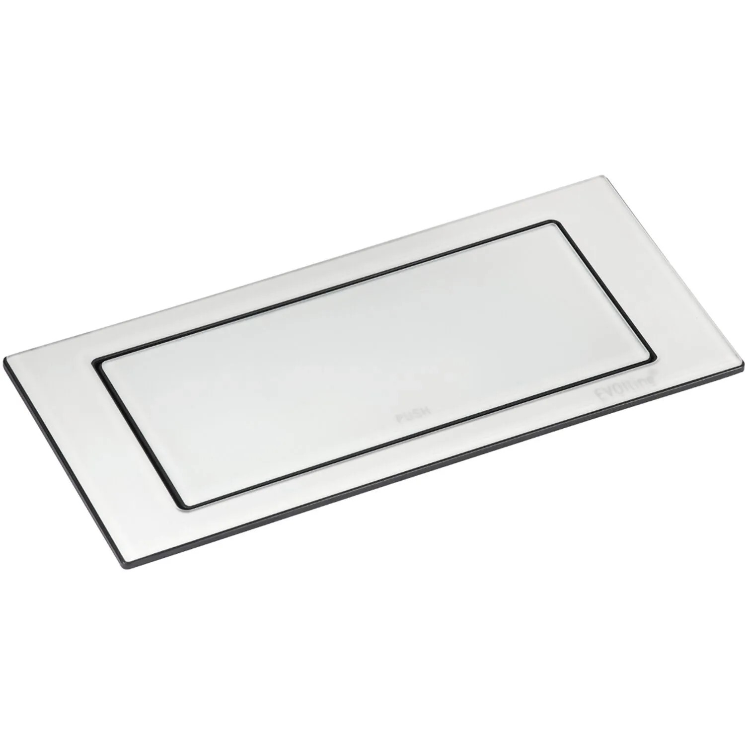 Evoline Backflip Steckdose 2-Fach Versenkbar mit Usb-C Kunststoff/Glas Weiß Matt