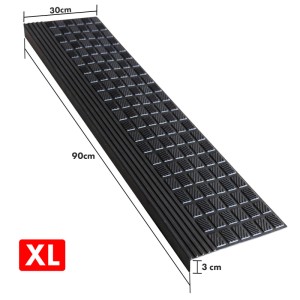 5er-Set KARAT Stufenmatten aus Gummi, 30x90cm, wetterfest und rutschhemmend für Außentreppen.