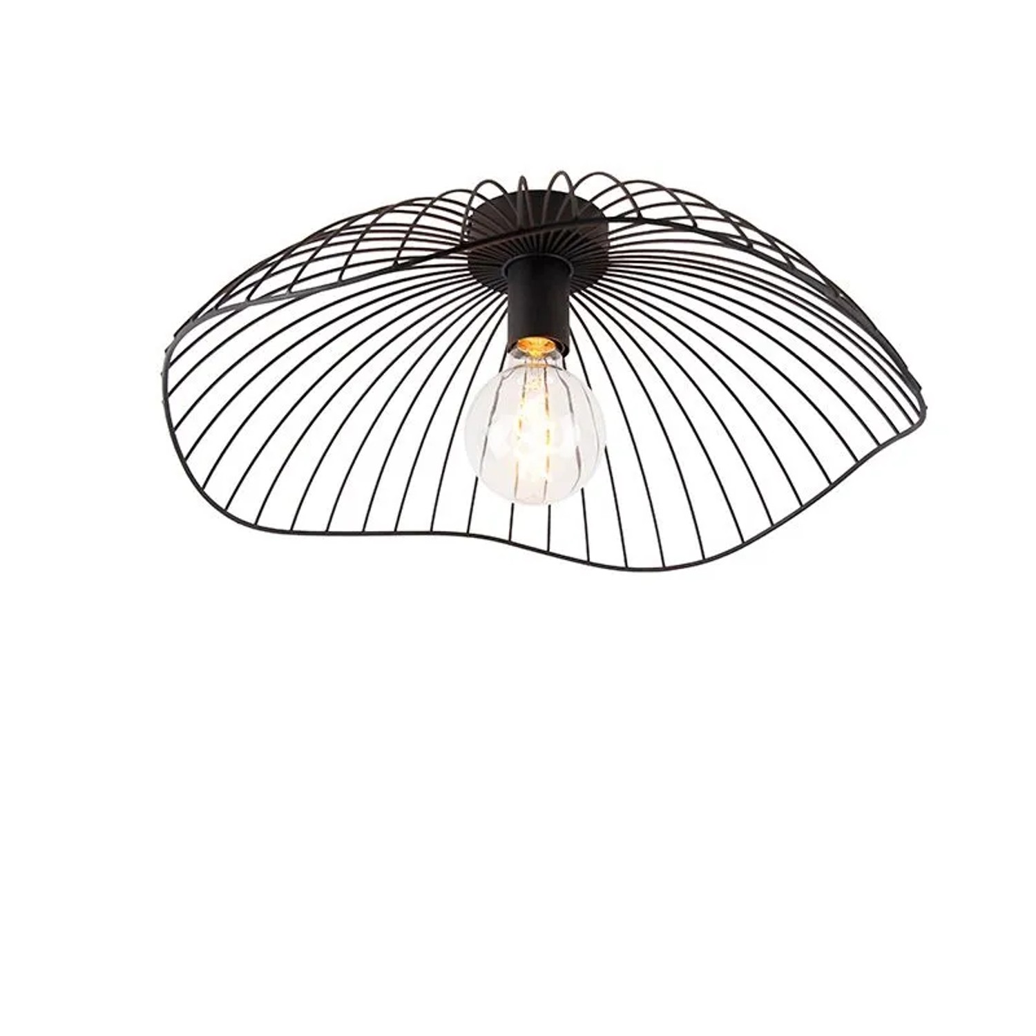 QAZQA Design Deckenleuchte Schwarz 50 cm Pua