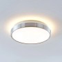 Moderne Lindby LED Deckenleuchte Emelie aus Aluminium, alufarben, für Wohnzimmer.