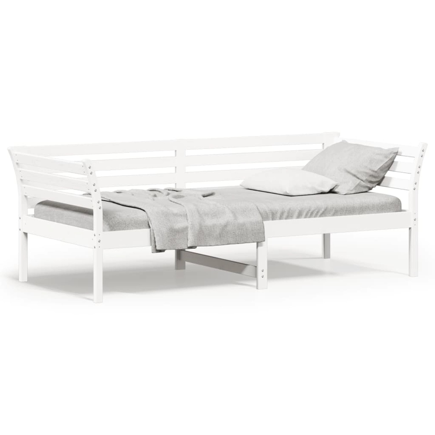 vidaXL Tagesbett ohne Matratze Weiß 80x200 cm Massivholz Kiefer 842867 günstig online kaufen