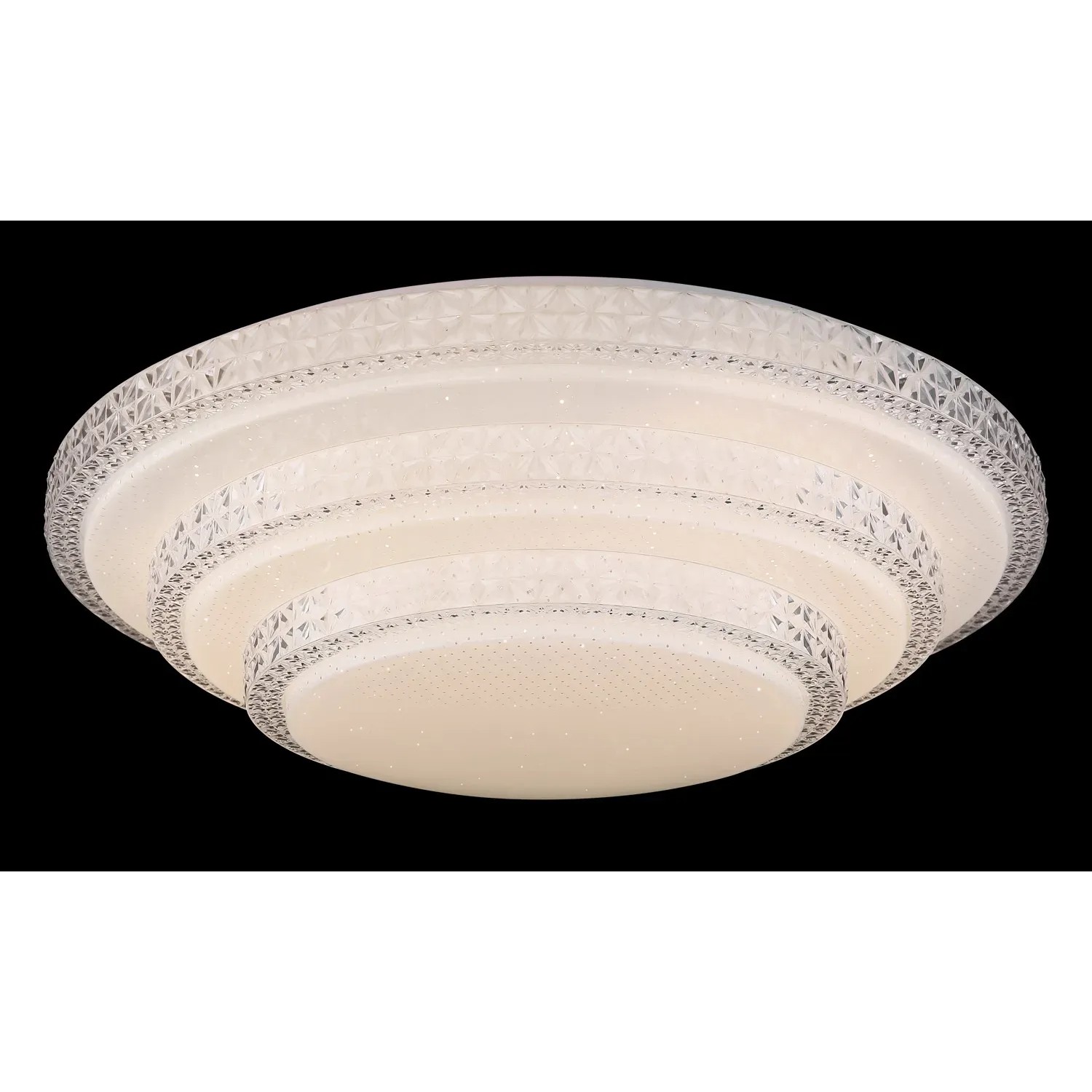 Weiße LED-Deckenleuchte Magnifique, Ø 49,5 cm, dimmbar und SmartLight-fähig.