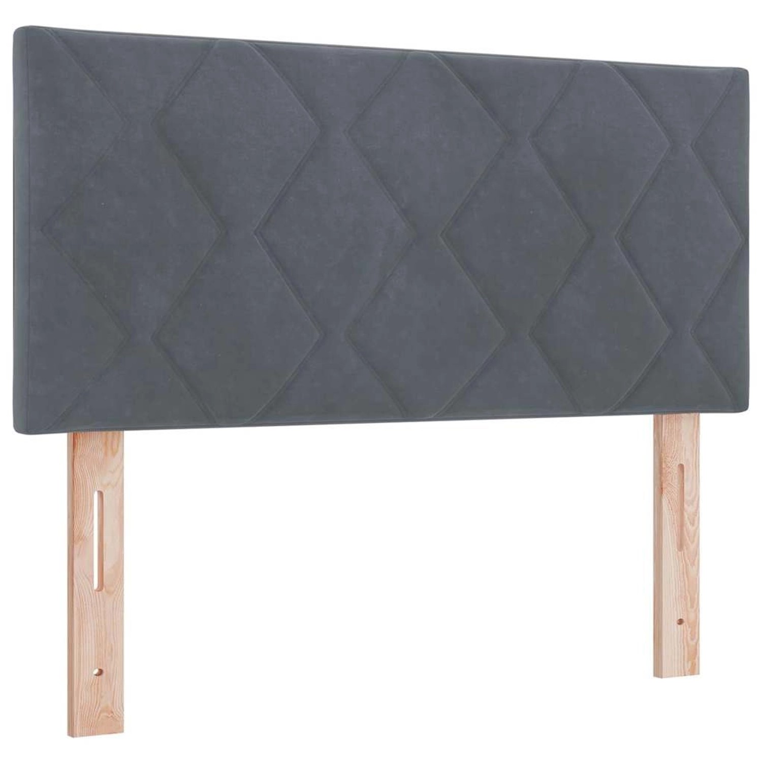 vidaXL LED Kopfteil mit LED-Streifenleuchten Dunkelgrau 90 cm Samt 3338195 günstig online kaufen