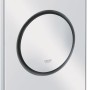 Grohe Nova Cosmopolitan WC-Drückerplatte in Chrom mit runder Betätigung.