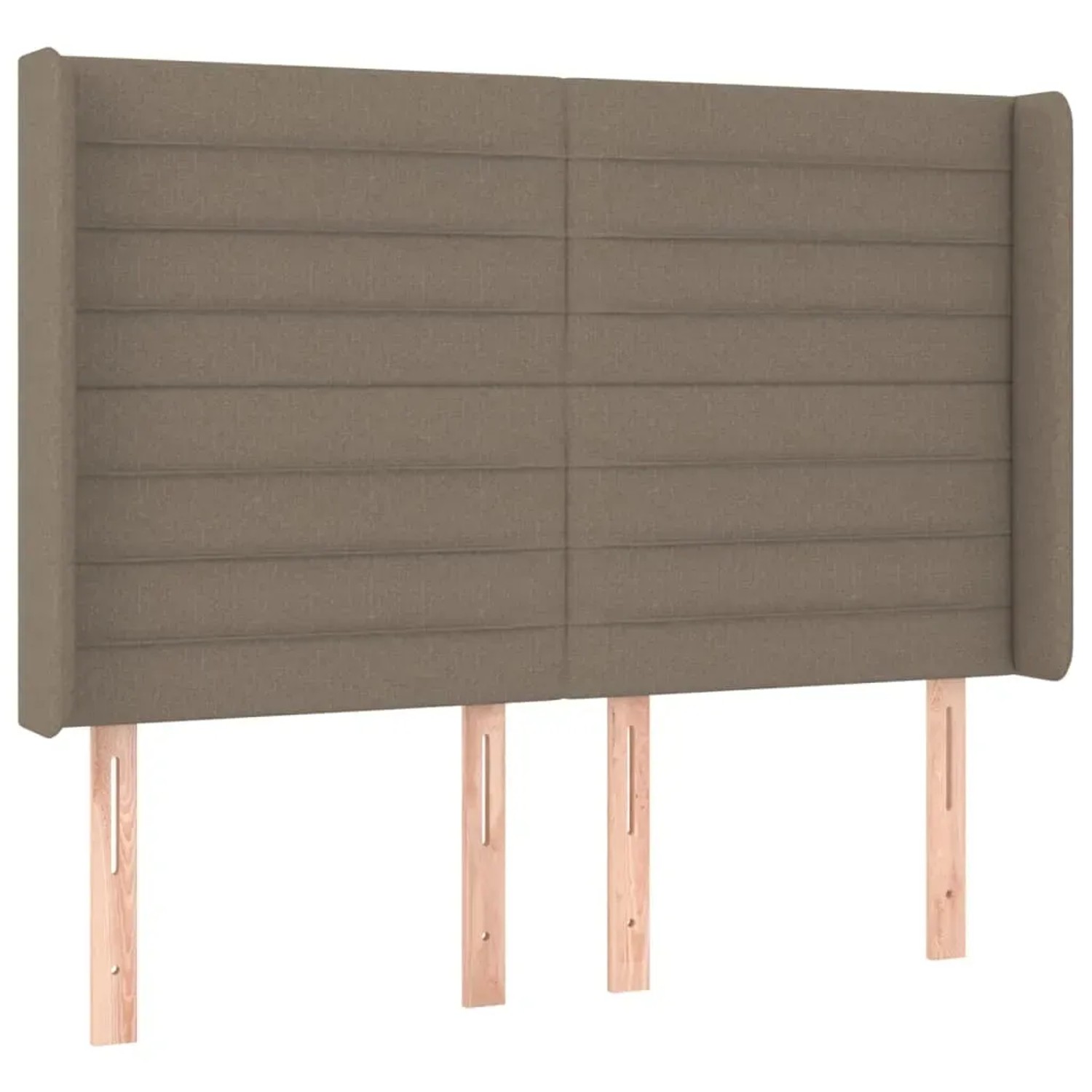 vidaXL LED Kopfteil Taupe 147x16x118/128 cm Stoff 3124190