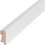 Weiße Massivholz Sockelleiste, 40x16x2400 mm, für einen harmonischen Bodenabschluss.