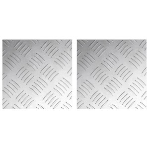 vidaXL Rautenscheiben 2 Stk Silber 20 x 20 cm Aluminium 4104235