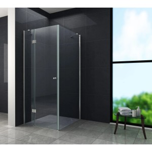 Glasdeals Duschkabine NOVUM 90x90 cm mit rahmenlosem Design und klarem Glas.