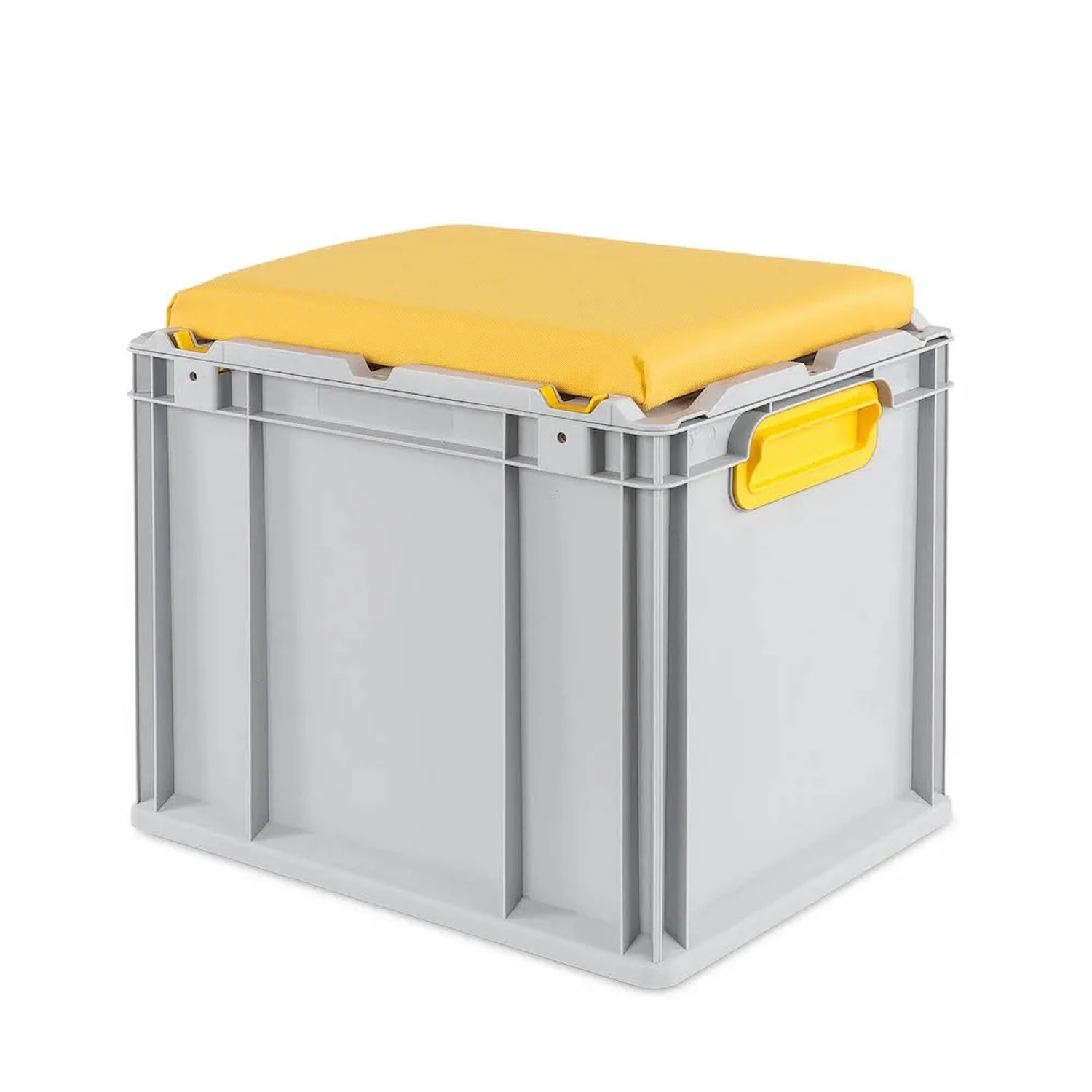 Eurobox NextGen Seat Box Gelb HxBxT 36,5 x 30 x 40 cm 30 Liter Griffe Geschlossen Eurobehälter Sitzbox Transportbox