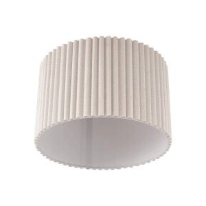 Cremefarbene Lindby Deckenlampe Libbie aus Textil im skandinavischen Stil.