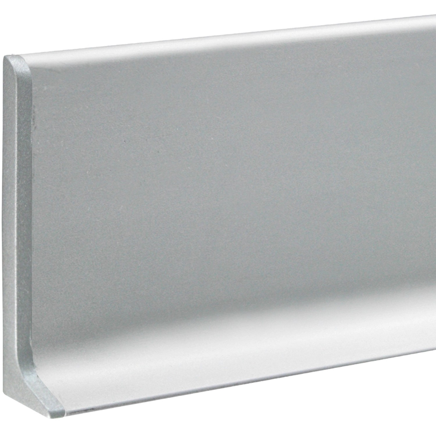 Fuchs Design Endstück links, 8 cm, Alu silber matt für Sockelleisten.