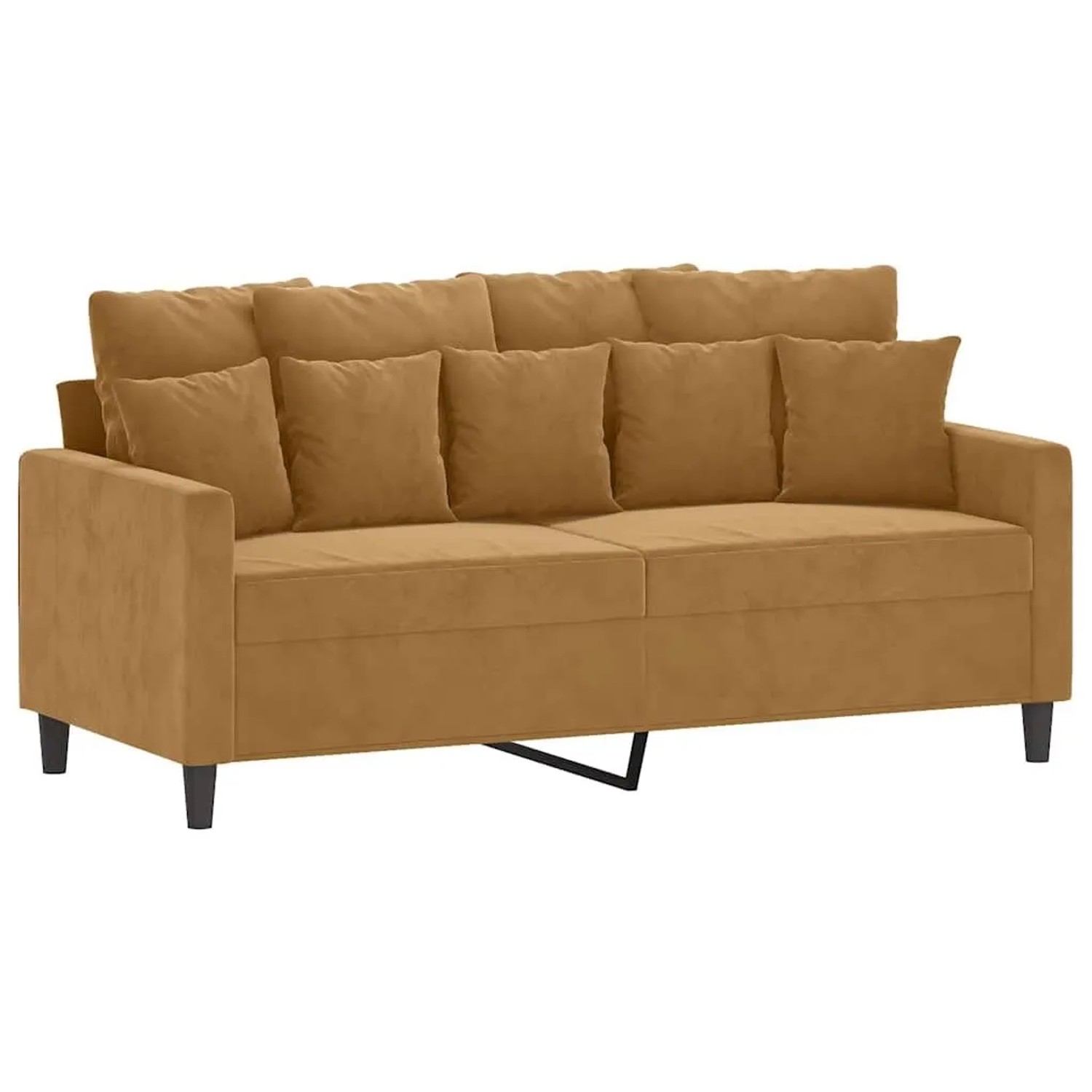 vidaXL 2-Sitzer-Sofa Braun 140 cm Samt 359310