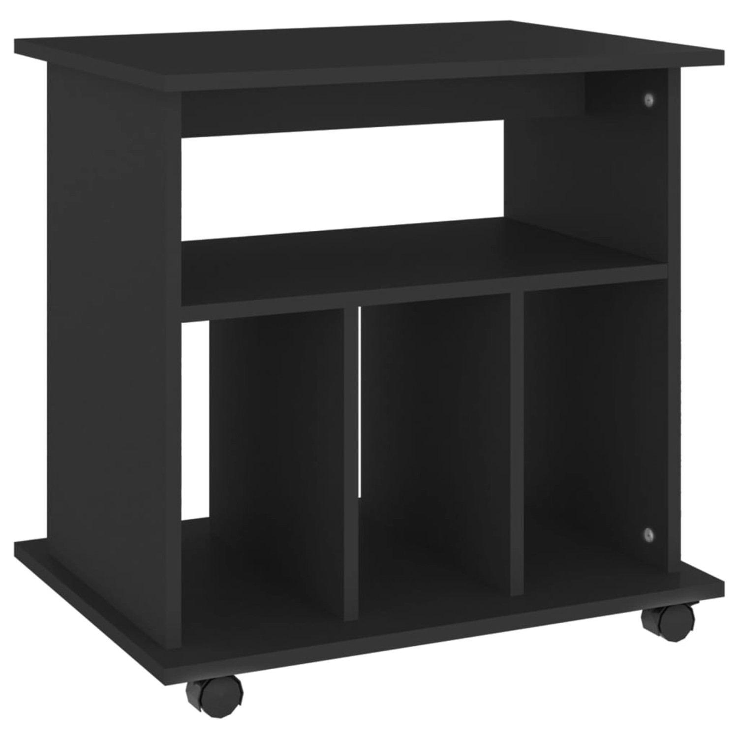 vidaXL Aktenschrank Rollschrank Schwarz 60x45x60 cm Spanplatte günstig online kaufen