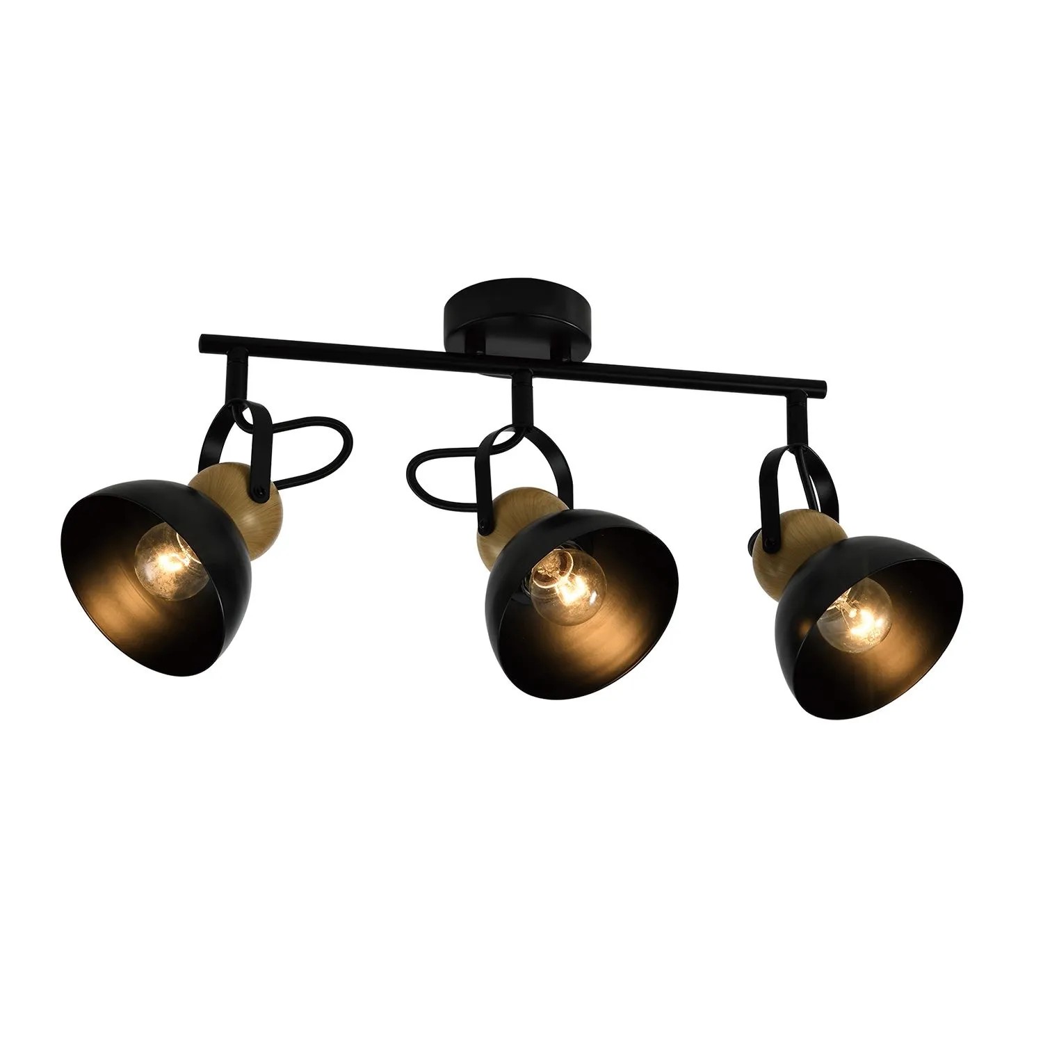 NETTLIFE Deckenstrahler aus Metal L46Schwarz