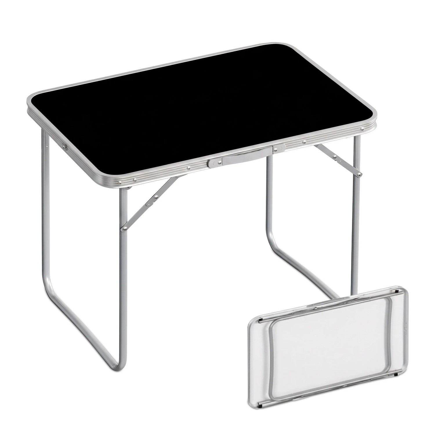 Relaxdays Campingtisch Eisen Schwarz Klappbar Wasserabweisend 68,5 cm x 80 cm x 60 cm 3,2 kg