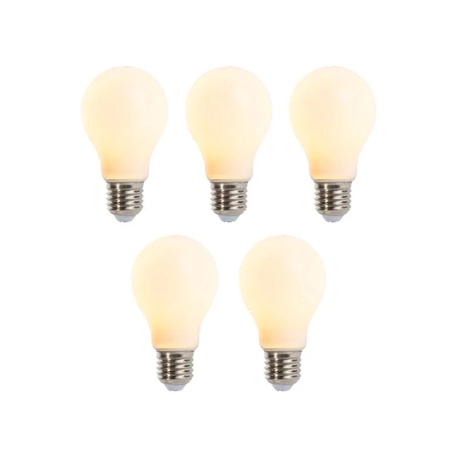 LUEDD 5er Set Dimmbare LED Lampen E27 A60 Matt 5W 380lm