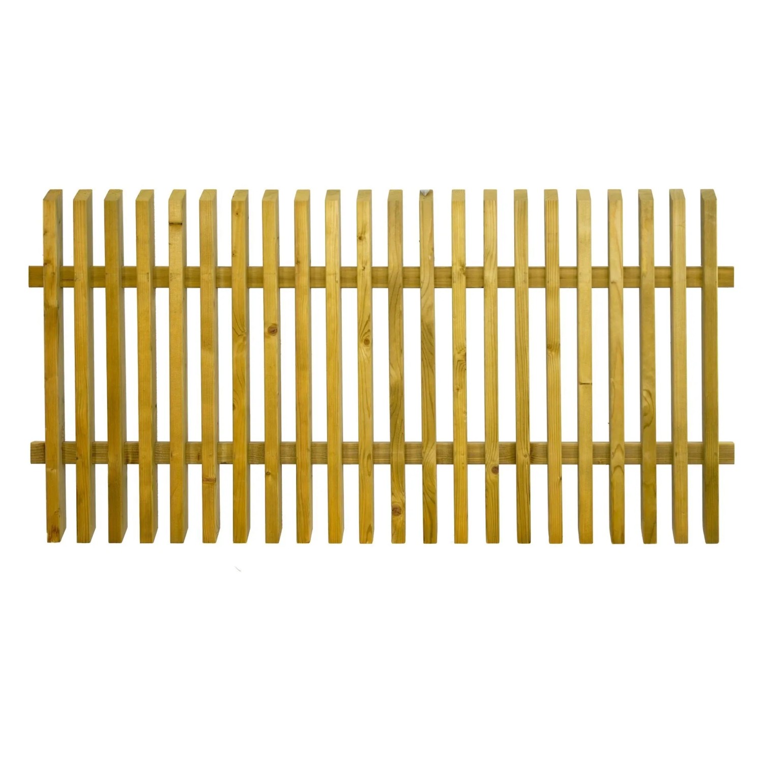 GartenLand Lattenzaun BERGAMO Abgeschrägt 180x90 cm Holzzaun Fichte PEFC KDI Grün mit Abgeschrägten Latten