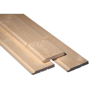 Profilholz Softline Fichte/Tanne, 19x146x3000 mm, Nut und Feder, für Wand- und Deckenverkleidung.