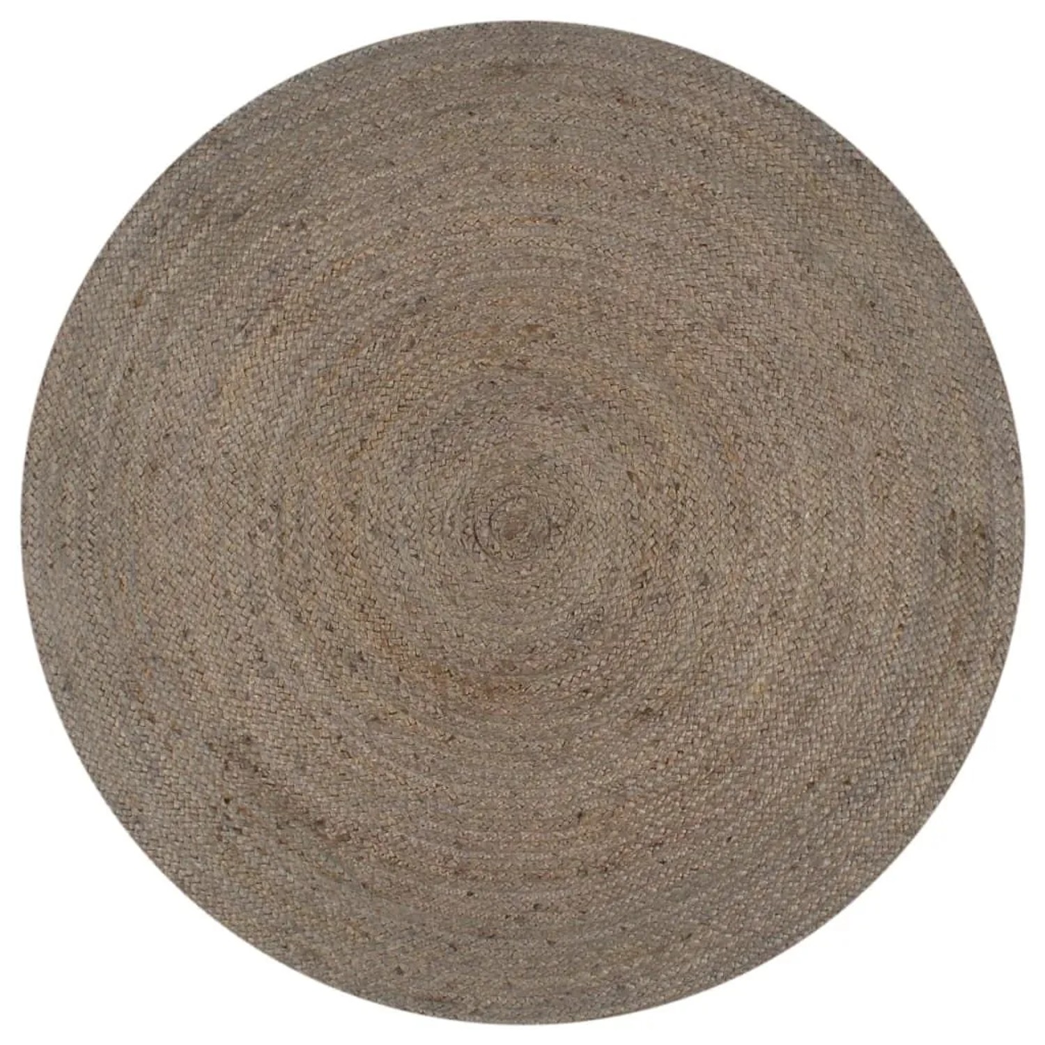 vidaXL Teppich Handgefertigt Jute Rund 150 cm Grau 133664 günstig online kaufen