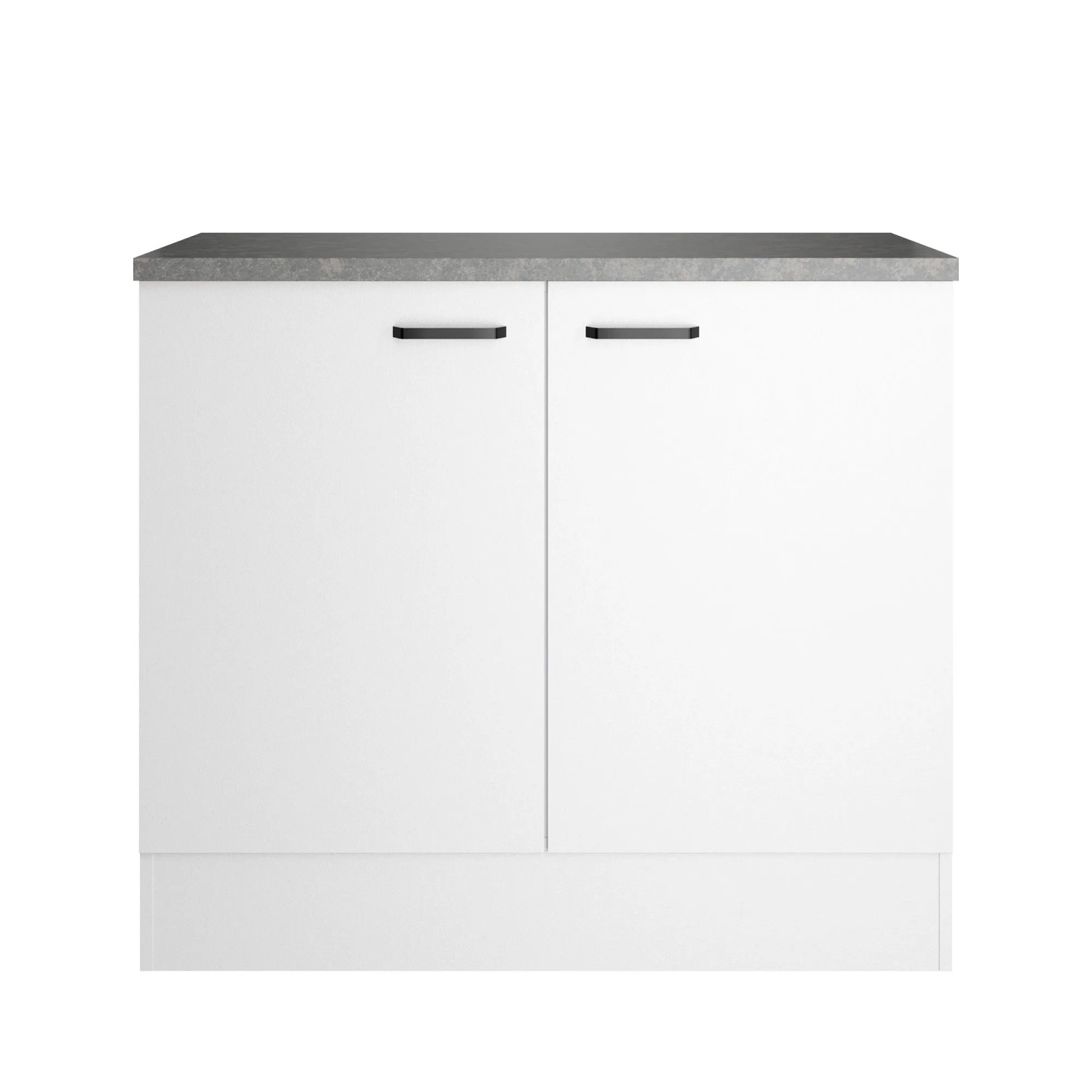 OPTIFIT Spülenunterschrank Bonn214 100 x 88 x 60 cm Weiß mit Türen