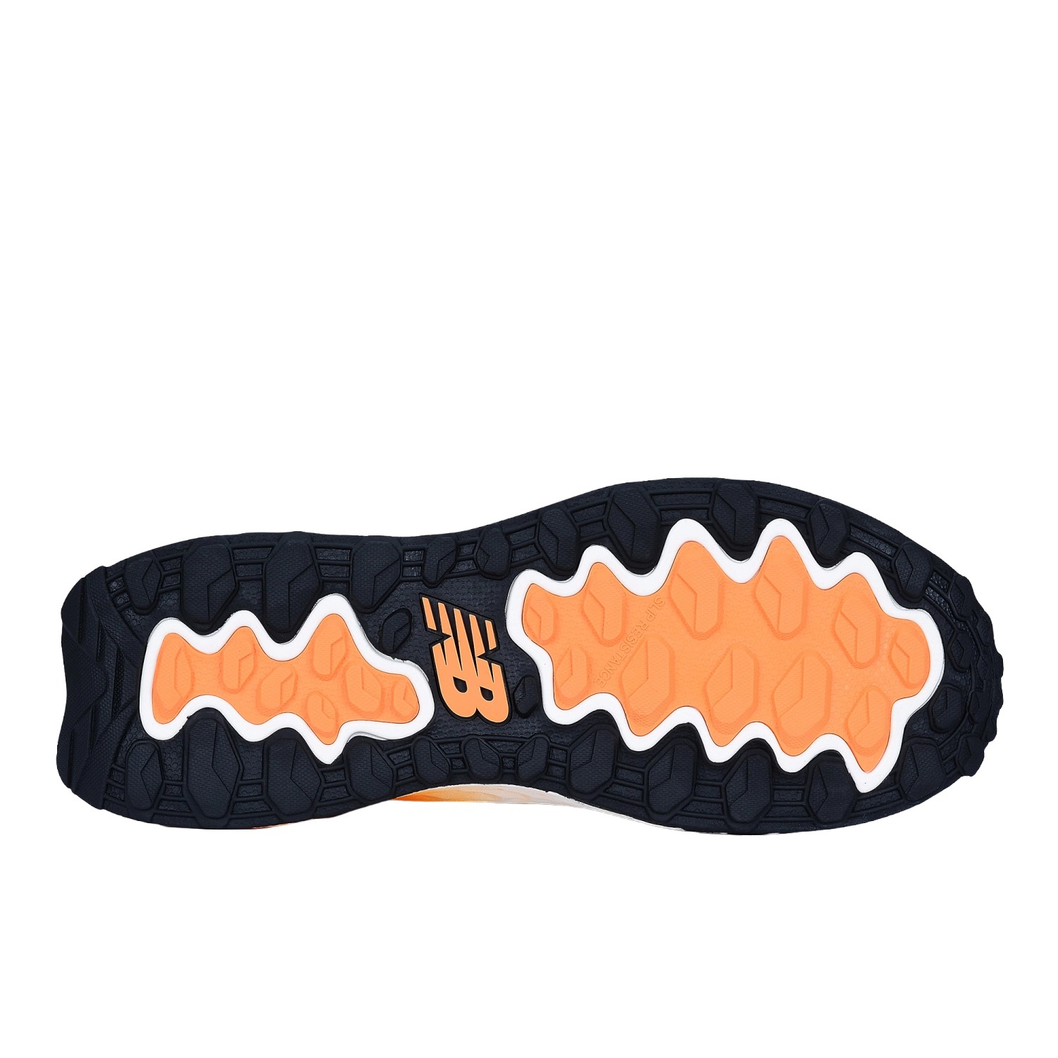 Sohle der New Balance Sicherheitsschuhe Cremorne BOA S3 in Schwarz und Orange.