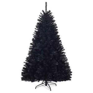 Costway Künstlicher Weihnachtsbaum mit Klappsystem Schwarz 180cm