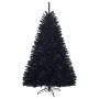 Schwarzer künstlicher Weihnachtsbaum (180 cm) mit Klappsystem für Halloween und Weihnachten.
