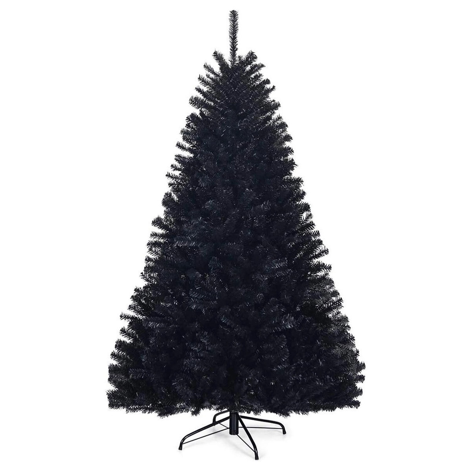 Costway Künstlicher Weihnachtsbaum mit Klappsystem Schwarz 180cm