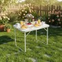 Relaxdays Campingtisch MDF Eisen Aluminium Weiß Klappbar Wasserabweisend 68,5 cm x 80 cm x 60 cm 3,2 kg_5