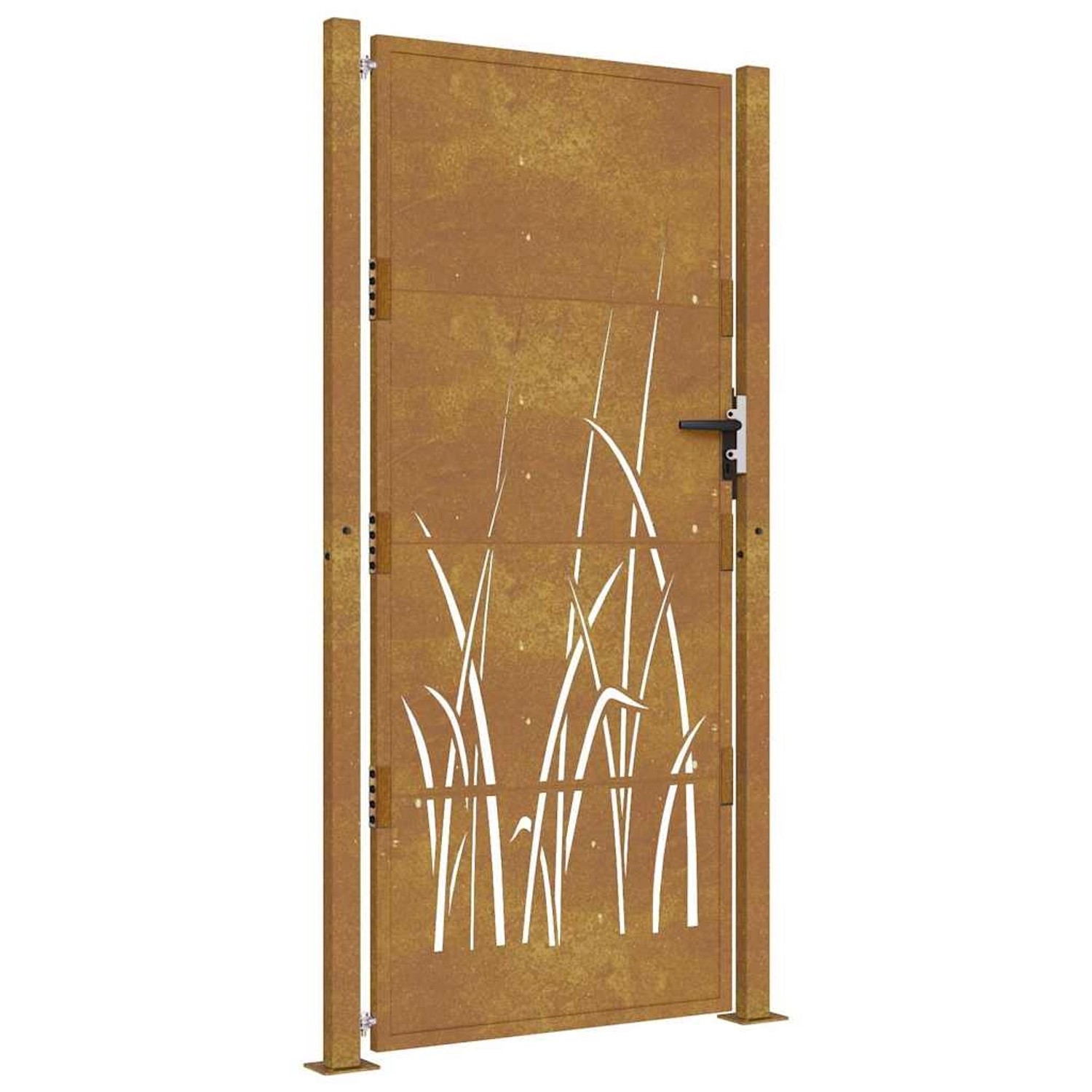 vidaXL Gartentor 105x180 cm Cortenstahl Gras-Design 153176 günstig online kaufen